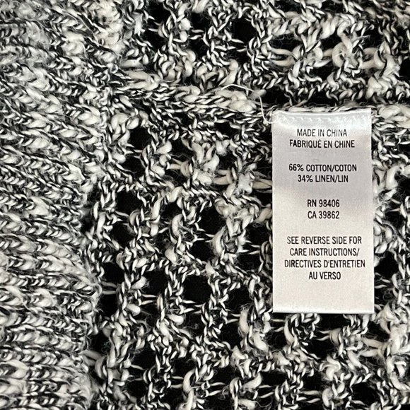 Theory Linen Cotton Mesh Knit Sweater Women M Long Sleeve Pullover‎ Crew Neck - Picture 9 of 10